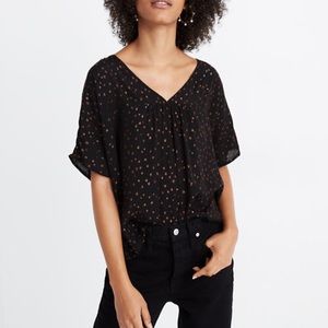 Madewell Rhyme Top in Metallic Dot